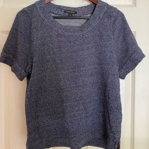 Blue knit top with split hem, Banana republic, size M, good condition